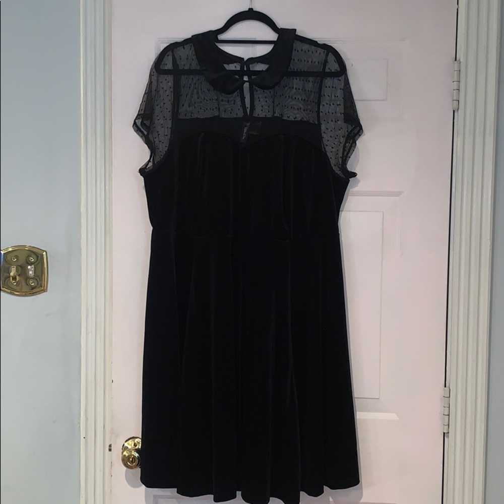 Torrid Black Velvet Dress